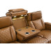 Regal Leather-gel Power Reclining Sofa Cognac Regal Leather-gel Power Reclining Sofa Cognac